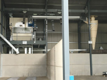 Grain Cleaners - Image showing a grain cleaning and processing plant